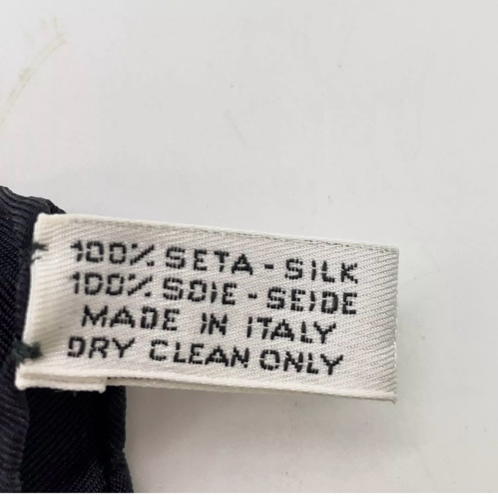 Authentic Celine Black and White Belt Pattern Silk Scarf - Picture 14 of 16